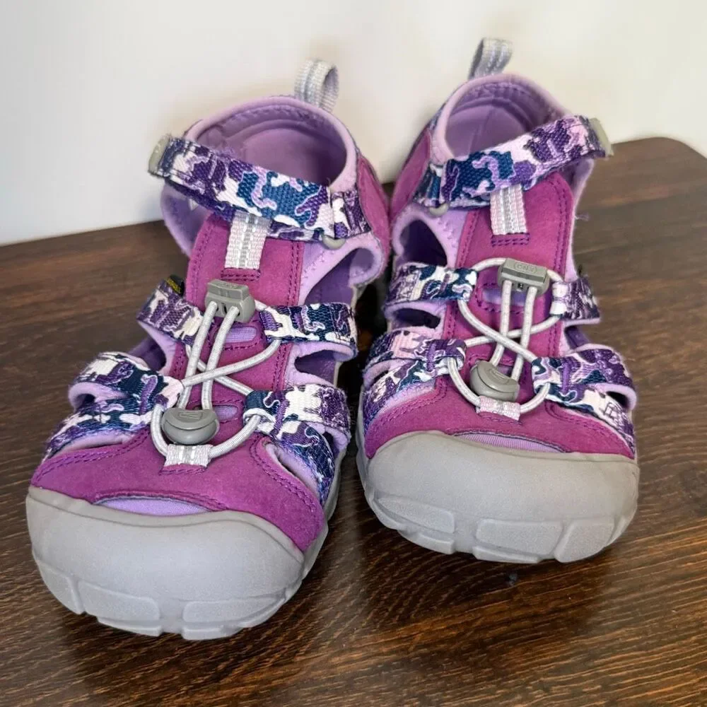 Keen Kid purple Gray shoe size 4  - 9.5”